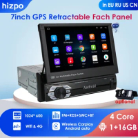 Universal 1 din Android 10 Quad Core Car DVD player GPS Wifi BT Radio BT 64GB SD 2GB RAM 32GB ROM 4G SIM LTE Network SWC RDS CD