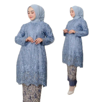tunik aqila bahan tulle mutiara Wanita Baju Setelan Katun Celana Kulot Remaja Rayon Dewasa Panjang M