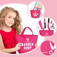 Girls Hair Styling Toy Set Fun Realistic Children's Hair Salon Toy Set with 17 Pieces Play House Accessories for Little Girls
