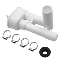 385316906 Vacuum Breaker Toilet Water Valve Kit Without Hand Sprayer Hook Up, for Dometic, VacuFlush, Traveler Toilets