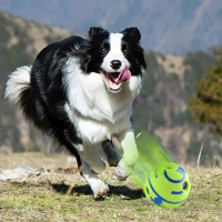 Pet Home-Love ของใหม่ ตลกๆ Wobble wag giggle Ball ปลอดสารพิษและไร้สารพิษ ม้วนแบบม้วน ของเล่นแบบโต้ตอ