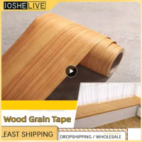Self Adhesive Floor Stickers Skirting Waist Line Furniture Renovation Wood Grain Tape Home Decor Improvement Fix Patch Sofa Tool
