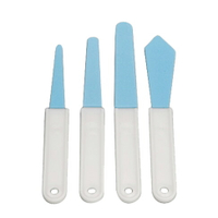 【INOUE】矽利康抹刀-海綿刀面 綜合四支組 15013 各處矽利康或填縫劑的整平加工
