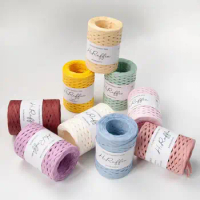 150m Natural Raffia Straw Yarn For Hand-Knitted Crocheting Rafia Straw Paper Yarn DIY Handmade Summer Straw Sunhat Beach Bag