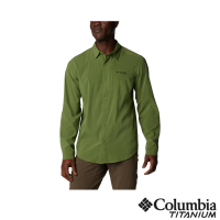 【Columbia 哥倫比亞 官方旗艦】男款-鈦 Cirque River™酷涼快排長袖襯衫-綠色(UAE47620GR/IS)