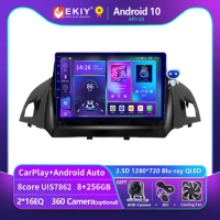 EKIY T900 For Ford Kuga 2 Escape 3 2012-2019 Car Radio for Ford Escape DSP Multimedia Navigation GPS Carplay Touch Screen Stereo