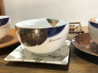 日本中古回流/5只描金工藝薄胎骨瓷凱撒茶杯茶碗 買四客送一