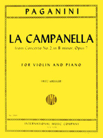 【學興書局】Paganini 帕格尼尼 La Campanella 鐘聲 Op.7 小提琴/鋼琴