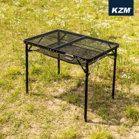 【露營趣】新店桃園 KAZMI K20T3U003 鋼網折疊桌 摺疊桌 休閒桌 露營桌 野餐桌 料理桌