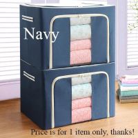 Professional 72L Foldable Storage Box, Oxford Fabric, Detachable Steel Frame, Waterproof, Extra Larg