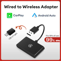 Wireless CarPlay Adapter Wired to Wireless Carplay For Apple/USB A/Type-C Dongle Plug And Play USB Connection Auto Car Adapter