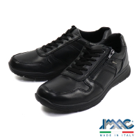 【IMAC】側面拉鍊設計綁帶休閒鞋 黑色(253149-BL)