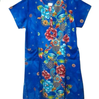 COD DASTER KENCANA UNGU LABEL BIRU LENGAN PENDEK KANCINGDAN 2 SAKU DIDEPAN BUSUI FRIENDLY LD 120 CM 
