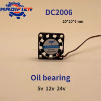 Dc2006 Miniature Cooling Fan Oil Bearing 5v12v 24V Sensor Projector Router Two-Wire Led Fan