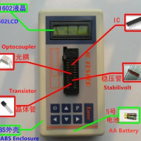 Digital IC Tester Transistor Tester Detect ntegrated Circuit IC Tester Meter MOS PNP 74ch 74ls CD4000 HEF400 4500 amplifiers