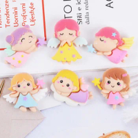 10pcs/set Slime Charms Mixed Resin Angel Slime Bead Making Supplies Kits Drawstring Pouch additives for slimes Accessory