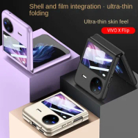 For VIVO X Flip 5G XFlip vivoxflip V2256A Phone Case Ultra Thin Shockproof Small Screen Glass Protector Hard Plastic Back Cover