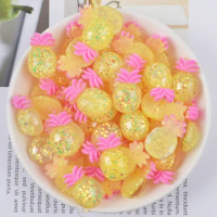 10pcs Mini Food Slime Charms Resin Candy Sugar Beads Slime Bead Making Supplies with Drawstring Pouch for DIY Crafts Scrapbook