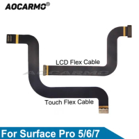 Aocarmo For Microsoft Surface Pro 7 7+ 6 5 Pro5 1796 LCD Display Touch Screen Flex Cable M1003333-005 M1003336-004 Replacement