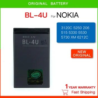 Original Replacement battery BL-4U BL 4U For Nokia 206 515 5250 5330 XpressMusic 5730 C5-03 E66 Asha 300 500 8800 phone Battery
