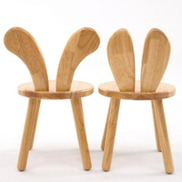 小板凳家用卡通小木凳創意寶寶餐椅兒童學習椅子靠背兔耳朵小凳子 WD 全館免運
