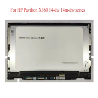 For HP Pavilion x360 14-DW0001LA 14" LCD display touch screen assembly FHD 30PIN