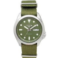 SEIKO 精工 SRPE65K1手錶 次世代5號 綠色帆布 手自動上鏈 機械錶 男錶