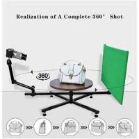 360°Spinning Camera Rig Video Rotating Platform, 360 Photo Booth Professional Video Equipment, Adjustable Panoramic Rotating Sho