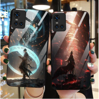 sarung telefon untuk VIVO V23E 5G / V23E, kaca TPU, lembut, Sarung