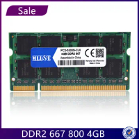Sale DDR2 800 Mhz 667 Mhz 4GB For Laptop Notebook Ram Memory PC2-6400s PC2-5300s Sodimm Ddr2 667MHZ 800MHZ 4G Memoria 100% Work