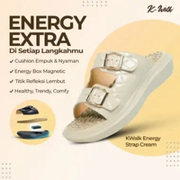 K-Walk Energy Cream Sandal Terapi Kesehatan Sandal Refleksi Sandal Akupuntur Sandal Rematik Kwalk Se