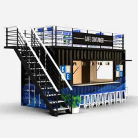 20ft/ 40ft Food Shipping Container Bar Restaurant 10ft Pop-up Shipping Kiosk Design Pop Up Shop With Fast Delivery