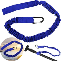 Tie Rope Rowing Boat Accessories Fishing Rod Pole Coiled Lanyard Cord Stretchable Kayak Paddle Coiled Leash for Kayak Paddles