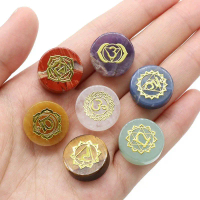 หินชุด 7 จักระ   Chakra Natural Crystal Stones  for Jewelry Making Reiki Collection Gifts