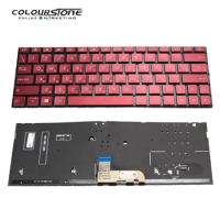 Russian Keyboard for Asus UX331FN 284MM 0KN1-6F1RU13 Red Notebook Keyboard RU Layout