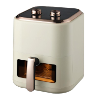 HOHOO หม้อทอดลม หม้อทอดไร้น้ํามัน 8 ลิตร 1500W อเนกประสงค์ ความจุขนาดใหญ่ ปุ่มหมุนได้ หน้าต่าง 6.3 ล