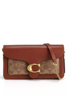Coach Tabby Signature 帆布鍊條手拿袋