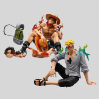 15cm One Piece BT Ace Action Figure Gk Portgas·D Sitting Statue Whitebeard Pirates Marco Figures PVC Model Collection Toys Gifts