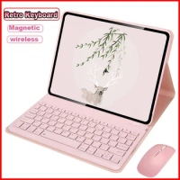 For Huawei Matepad SE 10.4 2022 Case with Keyboard Wireless Mouse Bluetooth Keyboard for Matepad Pro 11 Flip Leather Stand Cover