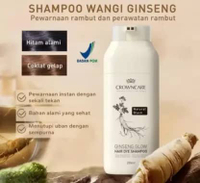 Crowncare Pneuma Ginseng Shampoo Pewarna Rambut - Hair Coloring Shampo Penghitam Rambut Uban, Cat Ra