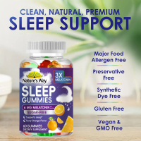 Melatonin Sleep Gummies 6mg - Permen Kunyah Melatonin Bebas Gula untuk Mendukung Tidur Nyenyak, Supl
