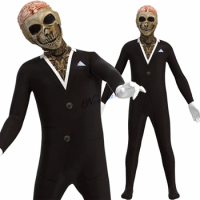 Halloween Skull Death Corpse Horror Scary Cosplay Costume Mask Nightmare Christmas Bodysuit Jumpsuit Carnival Party Fancy Suit
