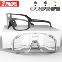 2Packs SCVCN Photochromic Cycling Sunglasses Men Women Sports MTB Bike Eyewear Outdoor Road Bicycle Cycl Glasses UV400 Goggles