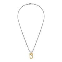 สร้อยคอผู้ชาย รุ่น EGS3243040, สแตนเลสสตีล, สี Two-tone