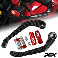 PCX Logo Motorcycle Parts CNC Handlebar Grips Guard Brake Clutch Levers Protector For HONDA PCX125 P