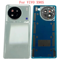 Original Battery Cover Rear Door Case Housing For VIVO X90S V2241HA Back Cover with Camera Lens Logo Repair Parts