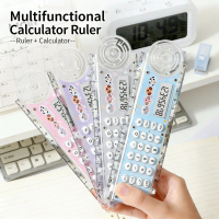 [2 in 1] Cute Ruler with Cutter & Calculator - 30 cm & 8 Digits, Student School Stationery, READY ST