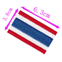 Thailand Flag Embroidery Patch 6.3cm Wide High Quality Iron On Sew On Backing/Emblem/National