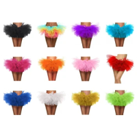 Womens Tutus Skirts Layered Knee Length Tulle Skirt Pleated Princesses Skirts Carnivals Evening Gowns Proms Wedding Skir