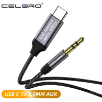 Type C To 3.5mm Jack Adapter Usb C Dac Earphone Adaptor Car Aux To Type-c Cable for Samsung Note 20 S20 S21 Ultra Usb-C Tablets
